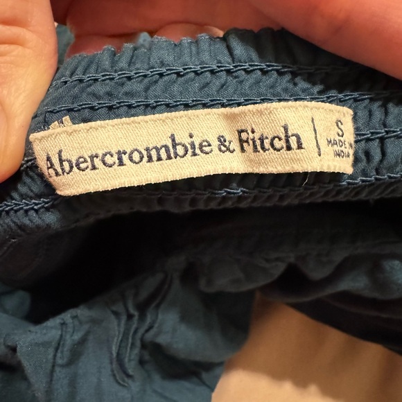 Abercrombie & Fitch Teal Drama Puff Sleeve Top - Picture 5 of 6